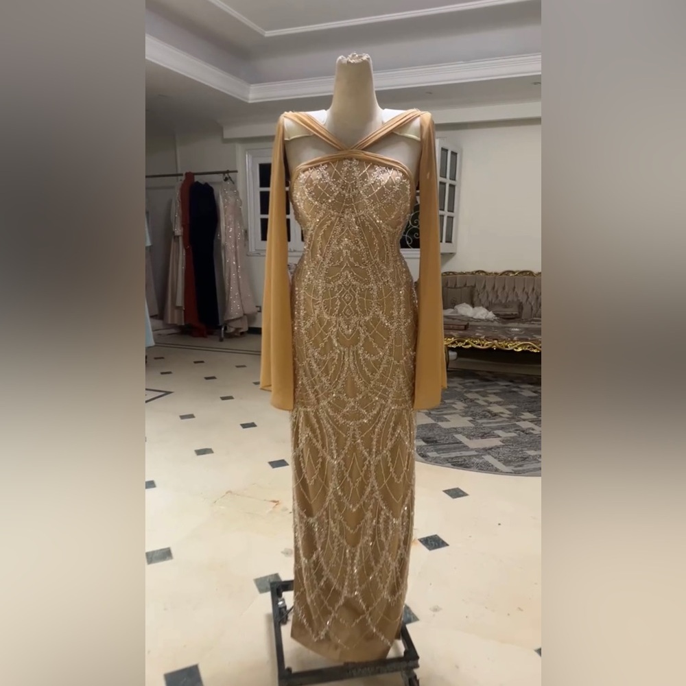 CUSTOM MADE COUTURE EVENING DRESS - BRAND NEW